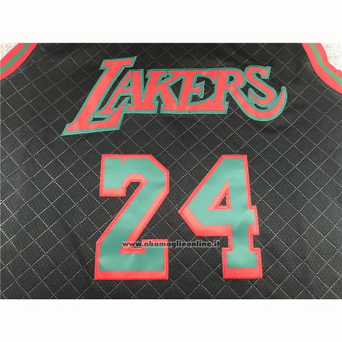 Maglia Los Angeles Lakers Kobe Bryant #24 Mitchell & Ness 2007-08 Nero